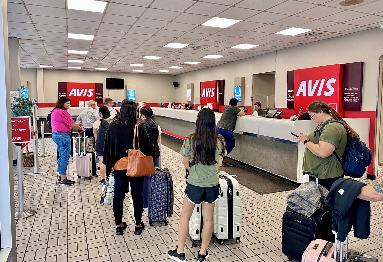 Avis car rental agency at Philadelphia International Airport