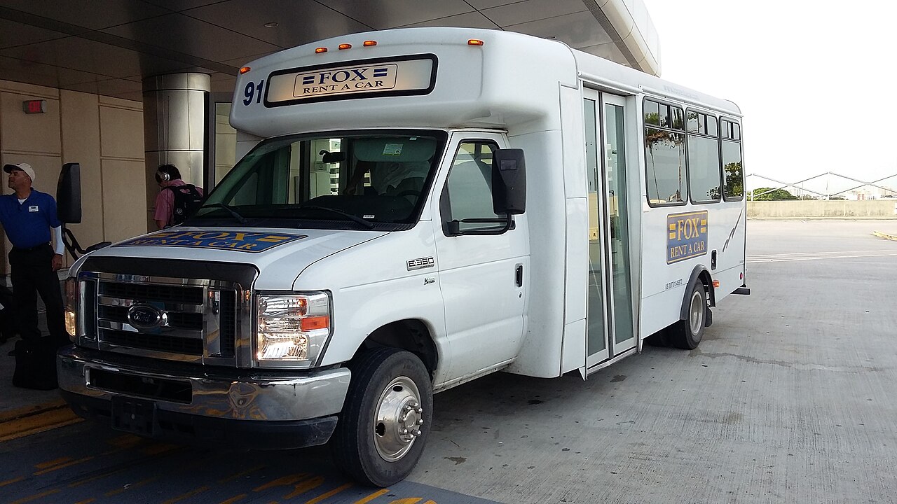 Fox shuttle bus, MIA Rental Car Center